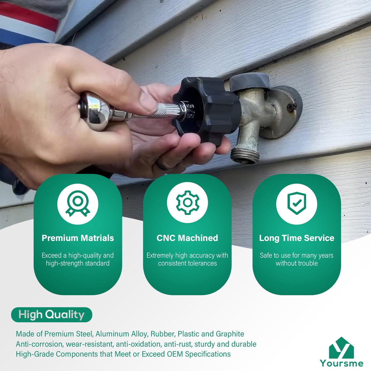 Yoursme hydrant parts in high-quality materials for durability.