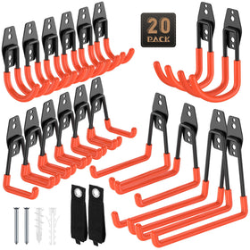 YouthZeal garage hooks mounted on a wall for bikes and tools with secure, space-saving storage