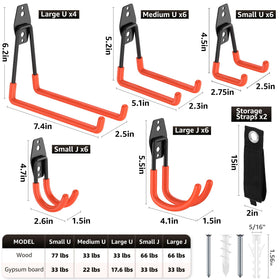 YouthZeal garage-hooks medium U-hook ideal for ladders and tools
