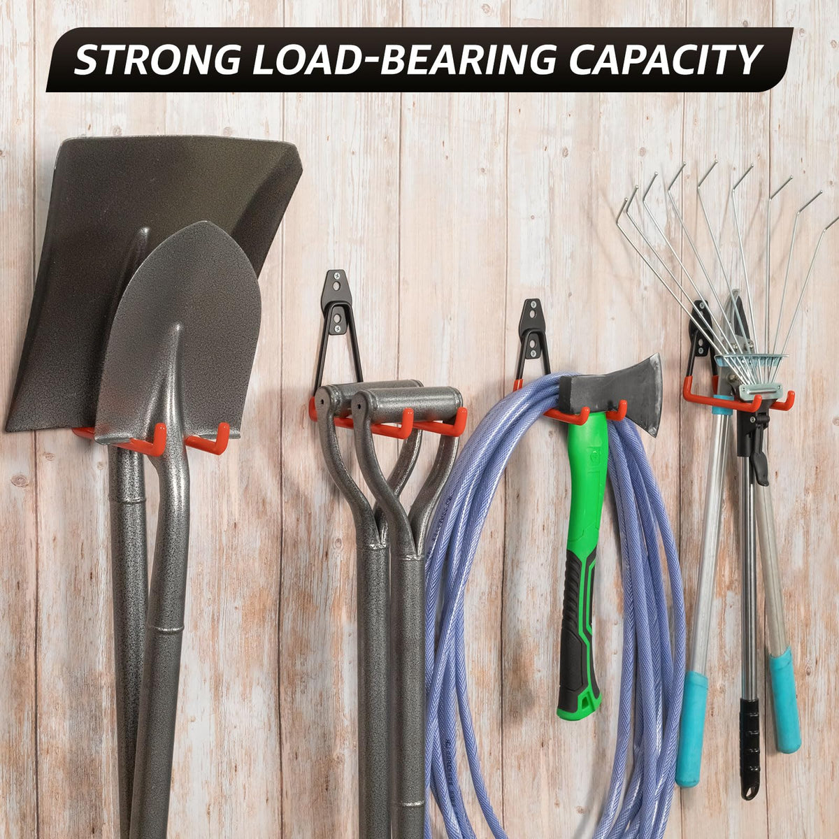 Medium U-hooks and small U-hooks organize compact items neatly