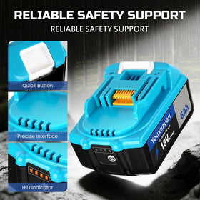 Youxuzuan blue casing battery for Makita, durable housing.