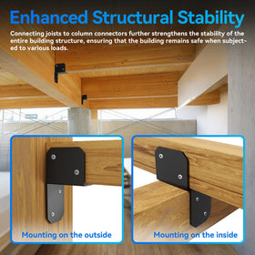 Youyikoo post bracket secures joists and rafters for stable structures