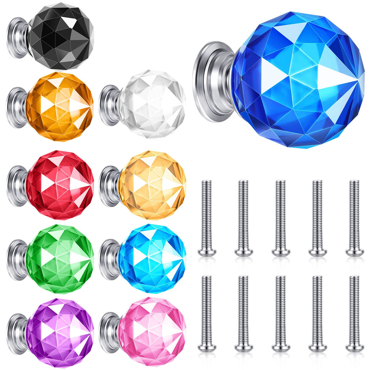 Youyole colorful crystal knob adds modern sparkle to cabinets and drawers.