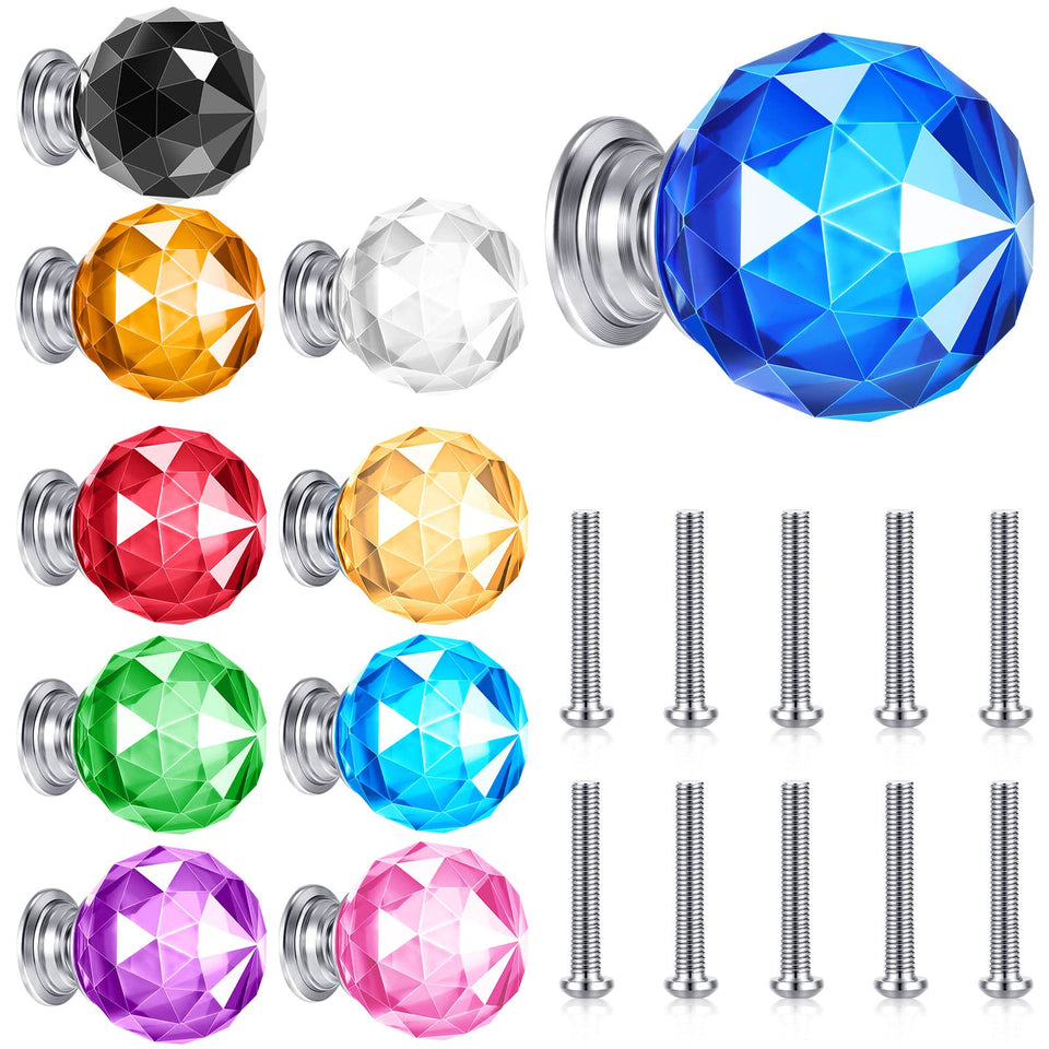 Youyole colorful crystal knob adds modern sparkle to cabinets and drawers.