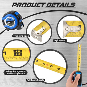 Youyole compact tape measure with hanging lanyard for portability