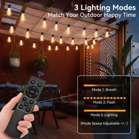 YOYONACY IP65 bulbs stay protected against rain and weather.