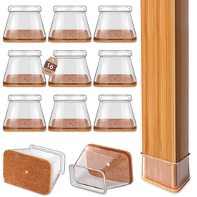 YOZON chair leg protectors with cup-shaped felt pad protects hardwood floors