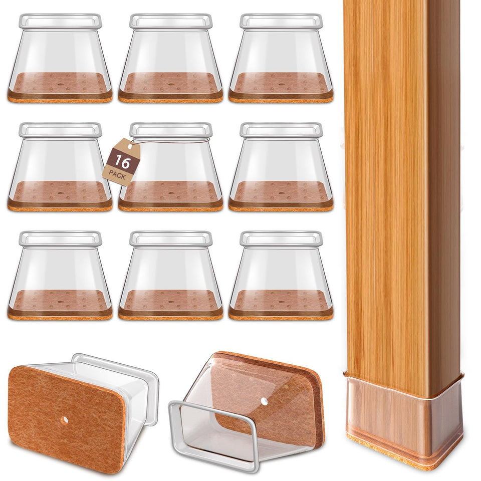 YOZON chair leg protectors with cup-shaped felt pad protects hardwood floors