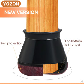 YOZON silicone caps provide snug grip and smooth gliding on hard floors.