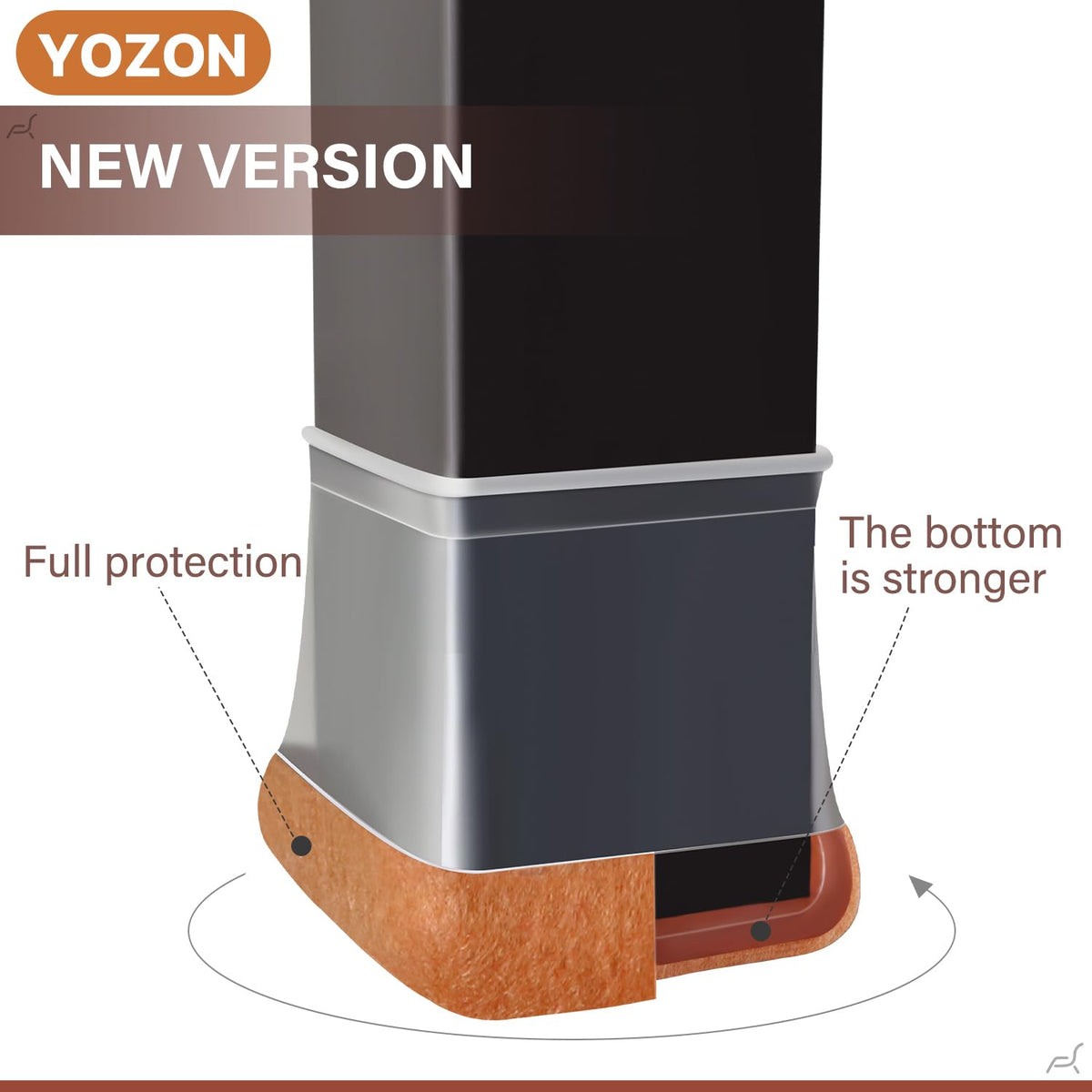 YOZON protectors glide smoothly on dining chairs to minimize scraping.