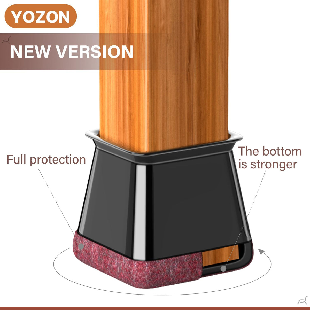 YOZON felt bottom protectors reduce chair noise during dining