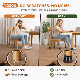 YOZON thick felt base enables quiet glide for furniture.