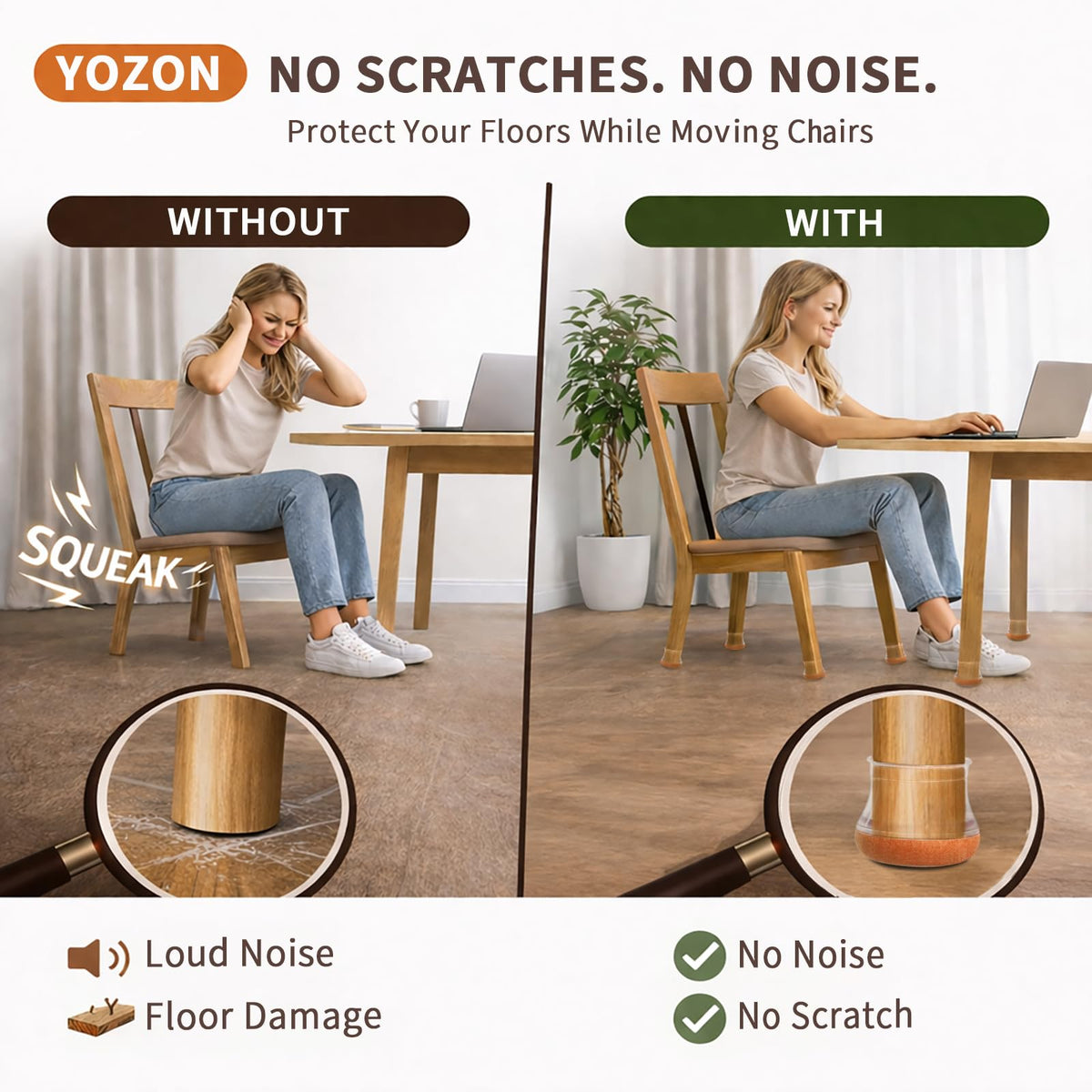 YOZON 32-pack protects dining chairs and other furniture