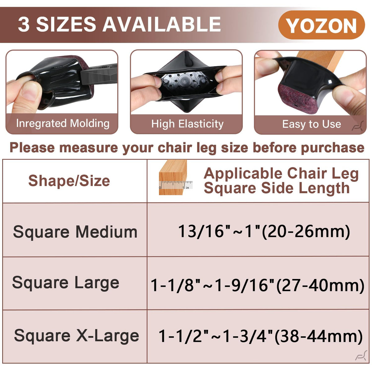YOZON easy-install chair protectors require no tools