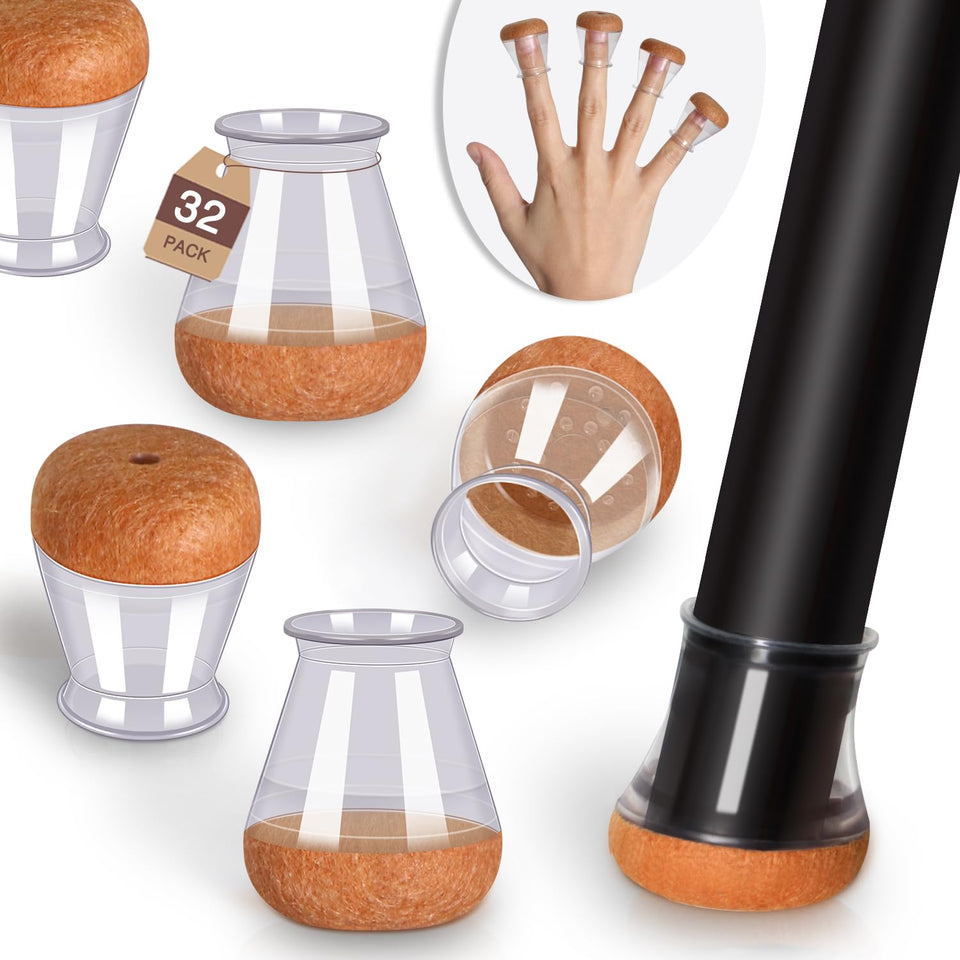 YOZON small chair leg protectors with cup felt pad for floor protection