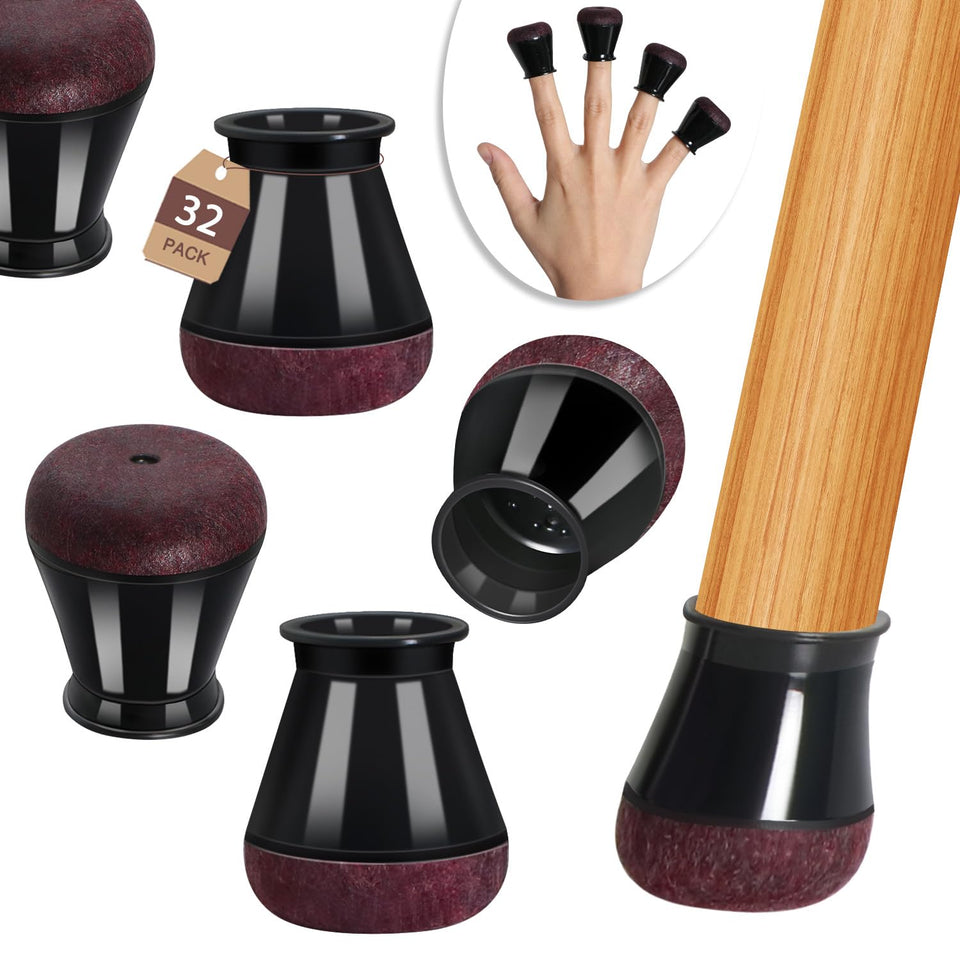 YOZON small chair leg protectors with felt pad on leg for scratch-free floors