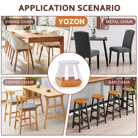 YOZON square chair leg protector clear protects furniture from scuffs during daily use