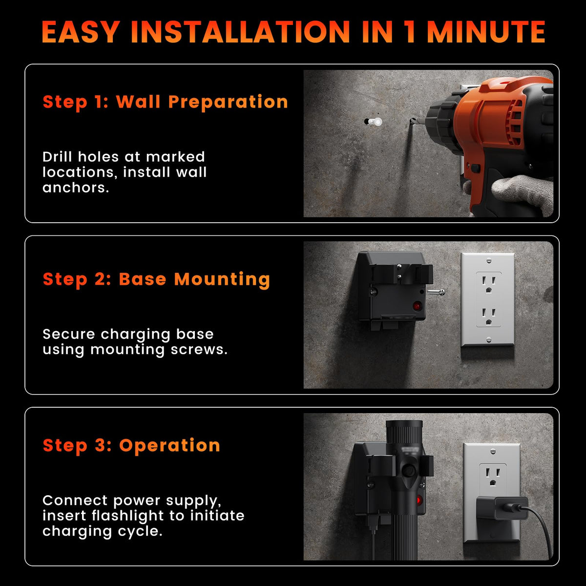Ypbuziu easy-install base with mounting screws for fast setup