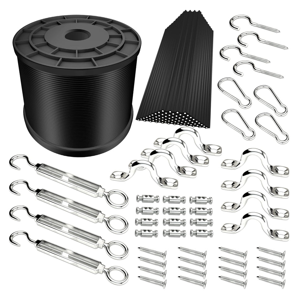 YQL outdoor string lights kit 164ft ready for easy installation