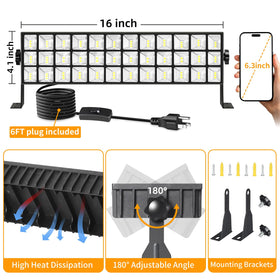YQNLIFA 2Pack 100W Shop Light with 6ft cord enables flexible placement.