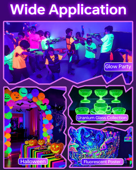 YQNLIFA 4-pack black light bar stage lighting for performances
