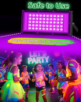 YQNLIFA neon glow dark party lighting enhances party atmospheres