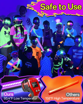 YQNLIFA portable black light bar in action for glow parties.