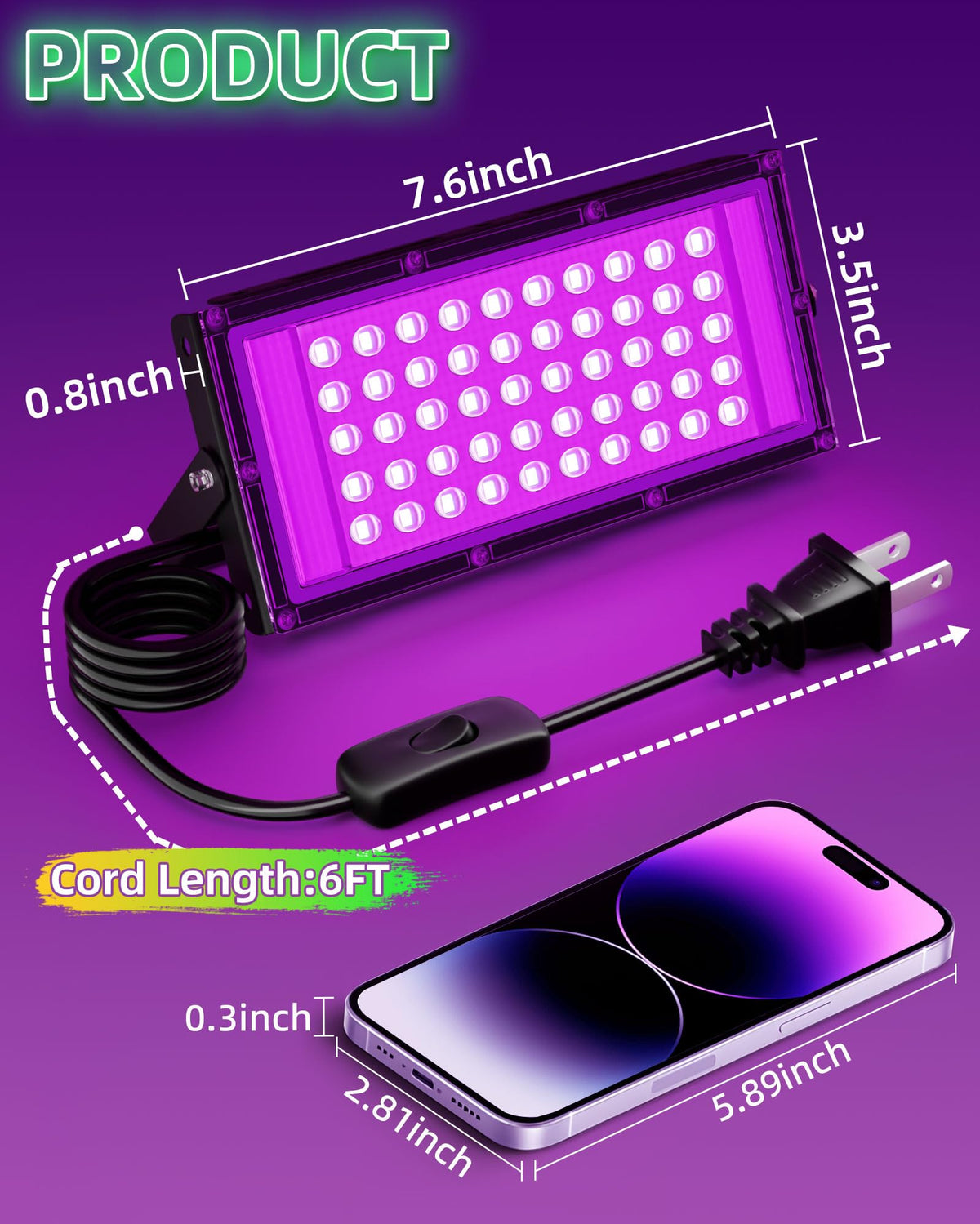 YQNLIFA stage lighting delivers strong UV illumination for performances