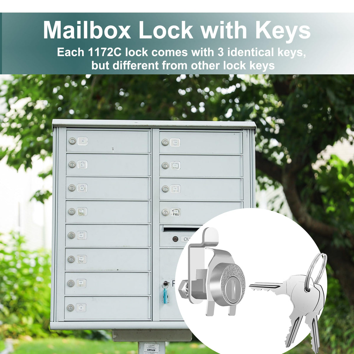 Yqwwda lock with cam assembly for secure mounting.