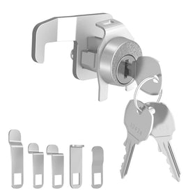 Yqwwda mailbox lock in nickel finish, front view, durable and weather-ready.