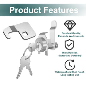 Yqwwda mailbox lock with three keys included for easy access and backups.