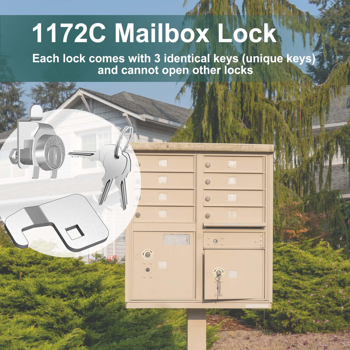 Yqwwda nickel finish lock designed for durability and weather resistance.