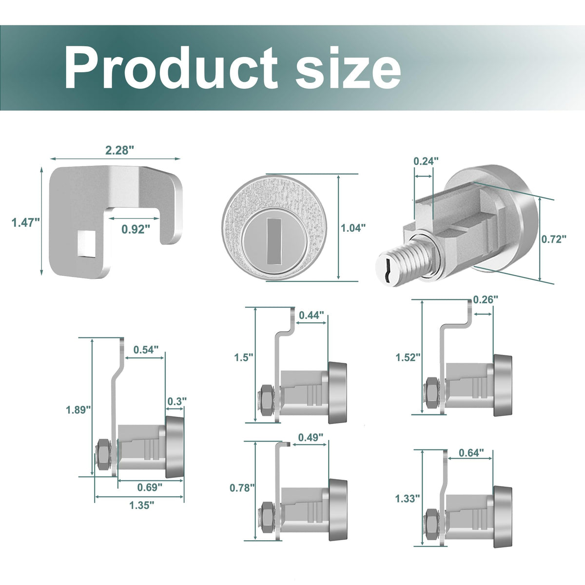 Yqwwda premium replacement lock ships with hardware.