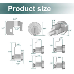 Yqwwda premium replacement lock ships with hardware.
