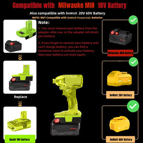 YRGJDCA adapter in hand demonstrates portable cross-brand power solution for field work.