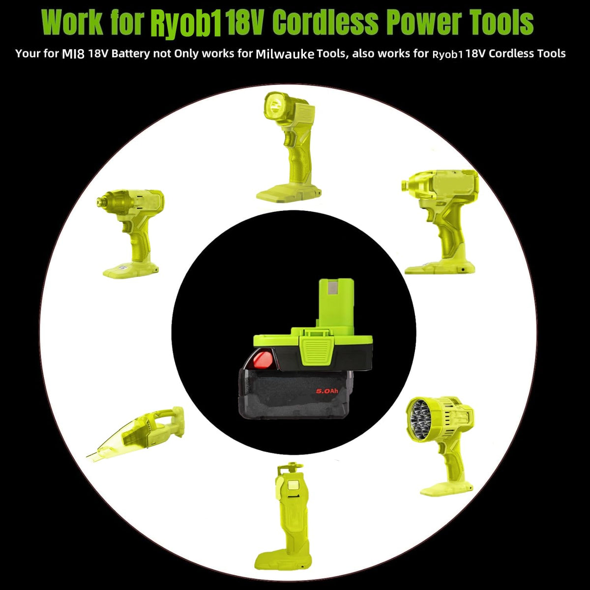 YRGJDCA battery adapter compact design reduces weight for travel and on-site tasks.