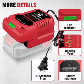 YRGJDCA Bauer 20V mini charger in use, compatible with home and job-site setups.