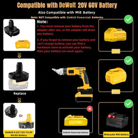 YRGJDCA DeWalt adapter interior board demonstrates reliable voltage step-down.