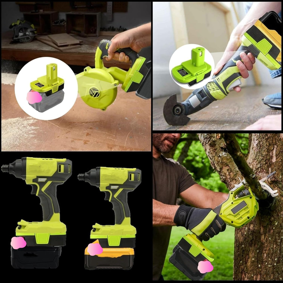 YRGJDCA m18 battery to ryobi converter supports on-site tasks and quick swaps.