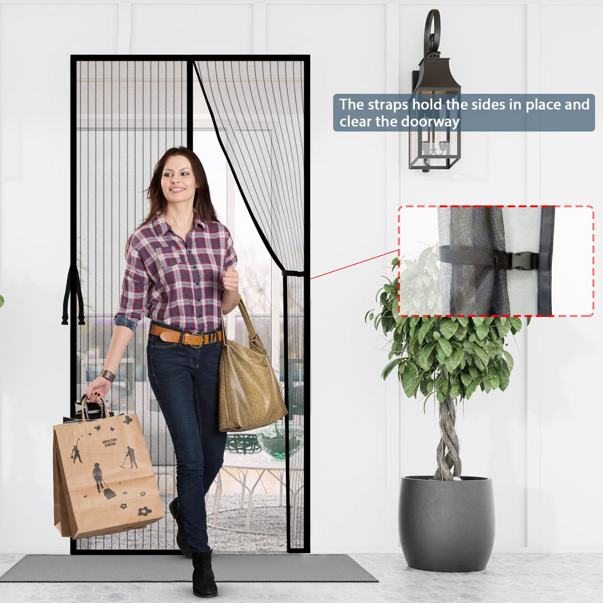 Full-frame Magic Tape installation makes tool-free setup quick and adjustable.
