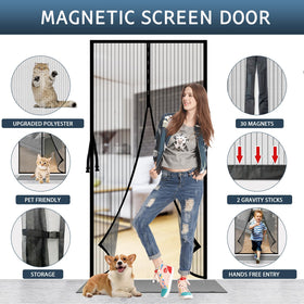 YRH screen door shows tool-free, easy installation with no tools required.