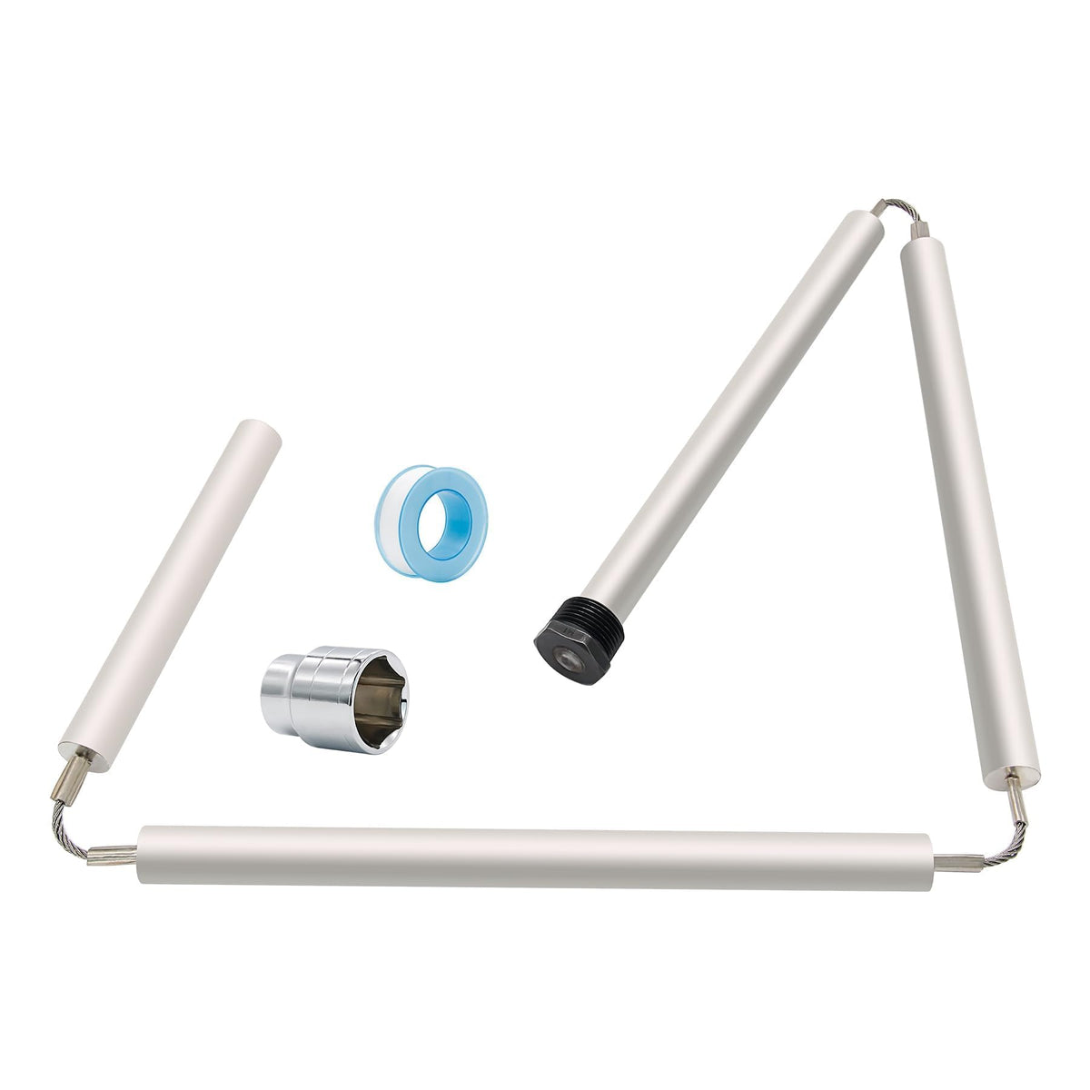 yrjns 44-inch flexible magnesium anode rod kit ready for replacement