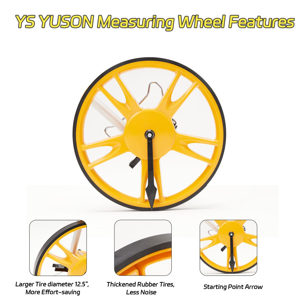 YS YUSON measuring wheel with included canvas carrying bag