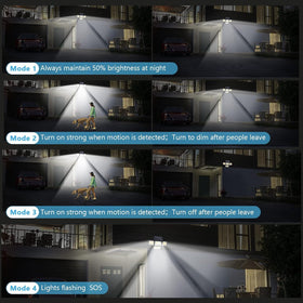 YSEAGA IP65 waterproof solar lights for all-weather use