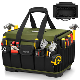 Ytonet heavy duty tool bag 16inch with open top keeps tools organized on site