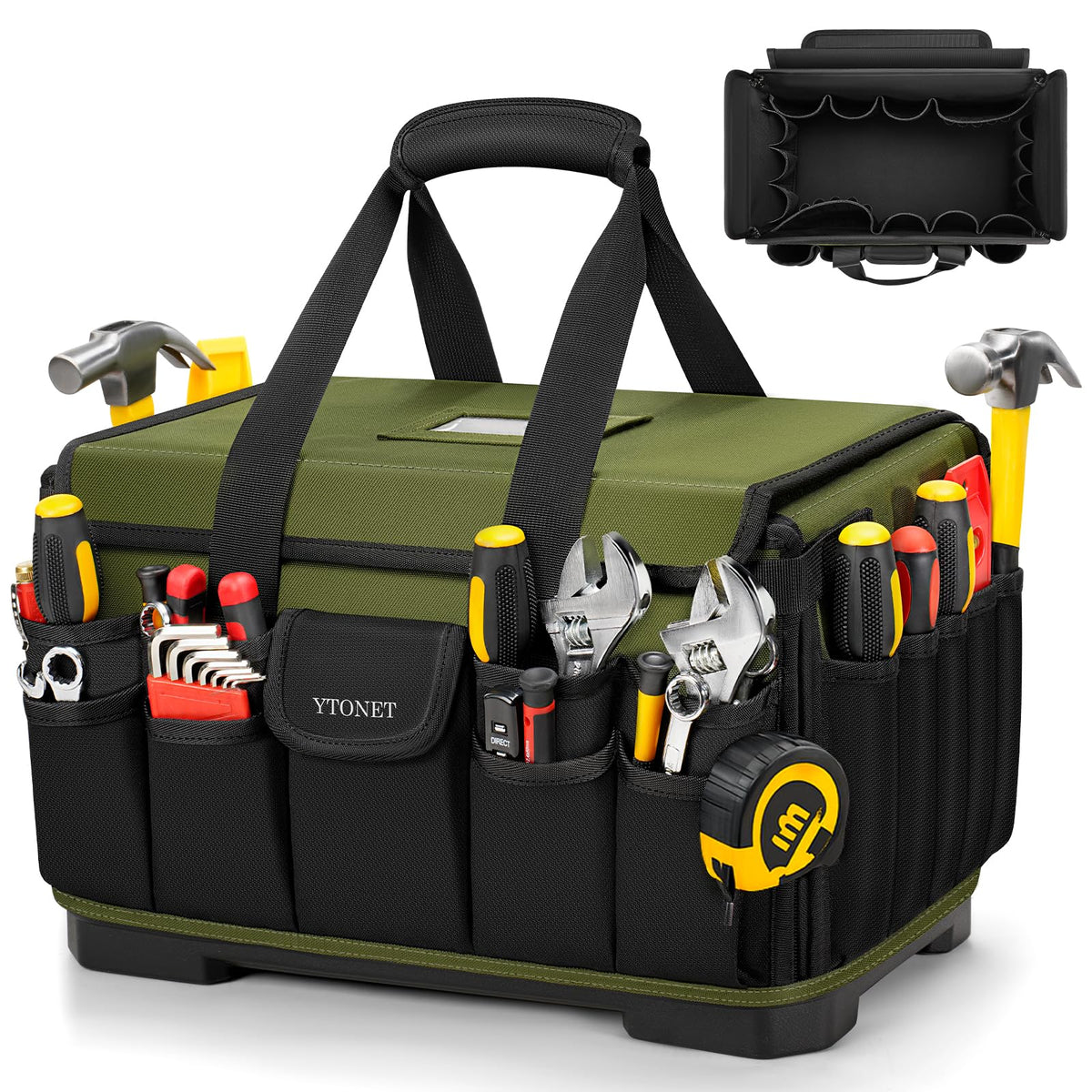 Ytonet Heavy Duty Tool Bag 18-Inch front pocket layout for quick tool access