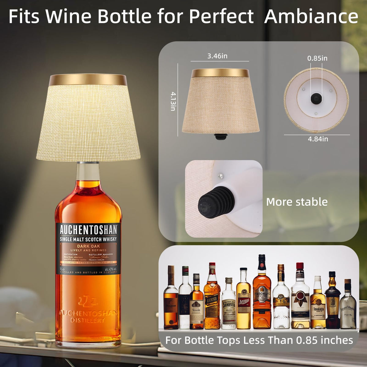 YTRUSTIX lamp with remote control enables easy brightness and color changes.