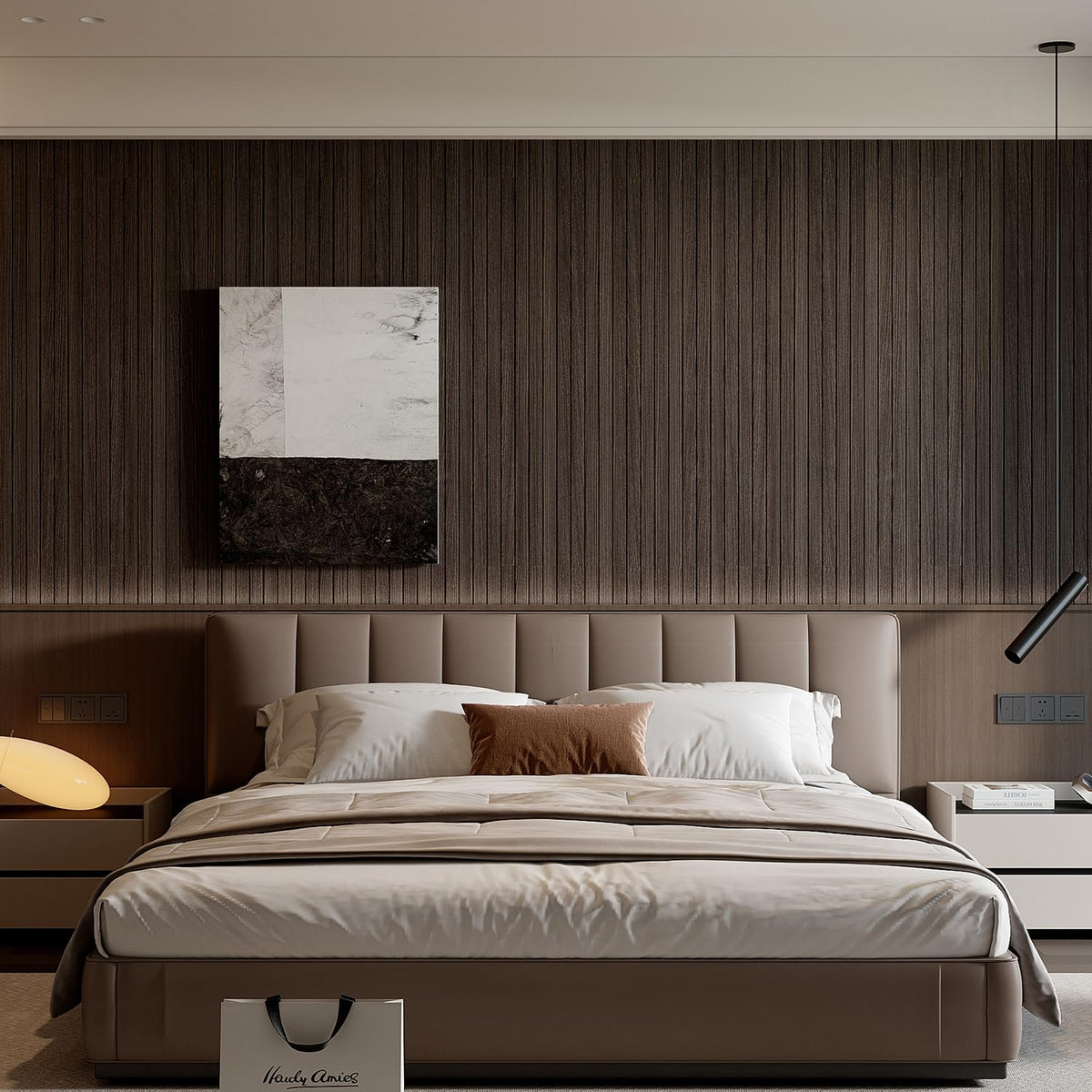 YU LI 3DH 3D slat panels help soften echoes in rooms