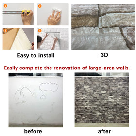 YU LI 3DH 20-piece set coverage of 28.8 square feet for large walls.