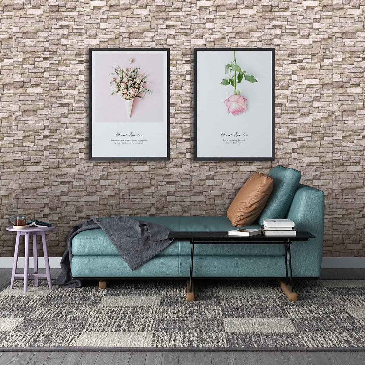 YU LI 3DH foam wall panel close-up demonstrating sturdy self-adhesive backing.